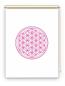 Preview: Rollo Blume des Lebens magenta blanco  - Sichtschutz Extartiqe